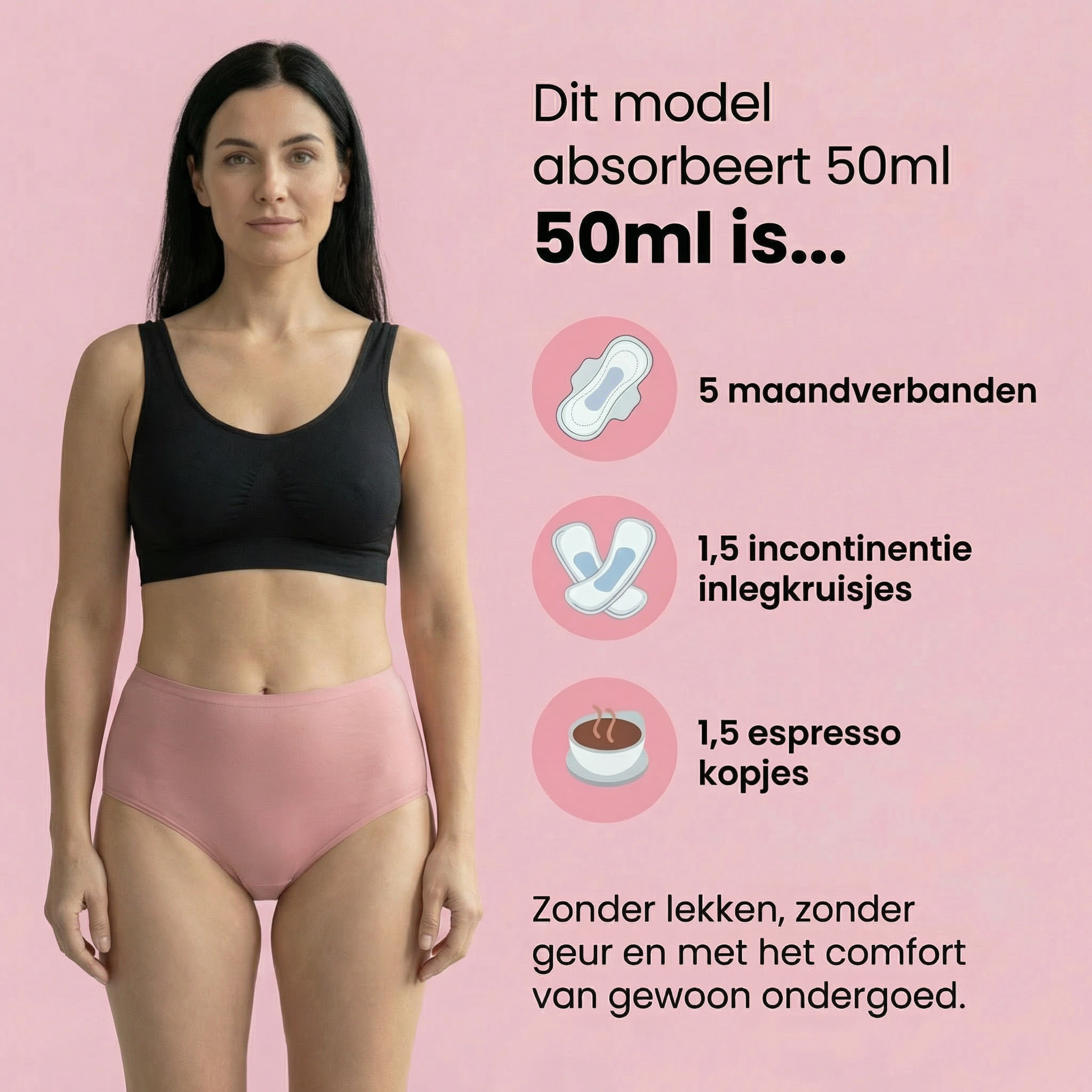 Lekvrij menstruatie ondergoed