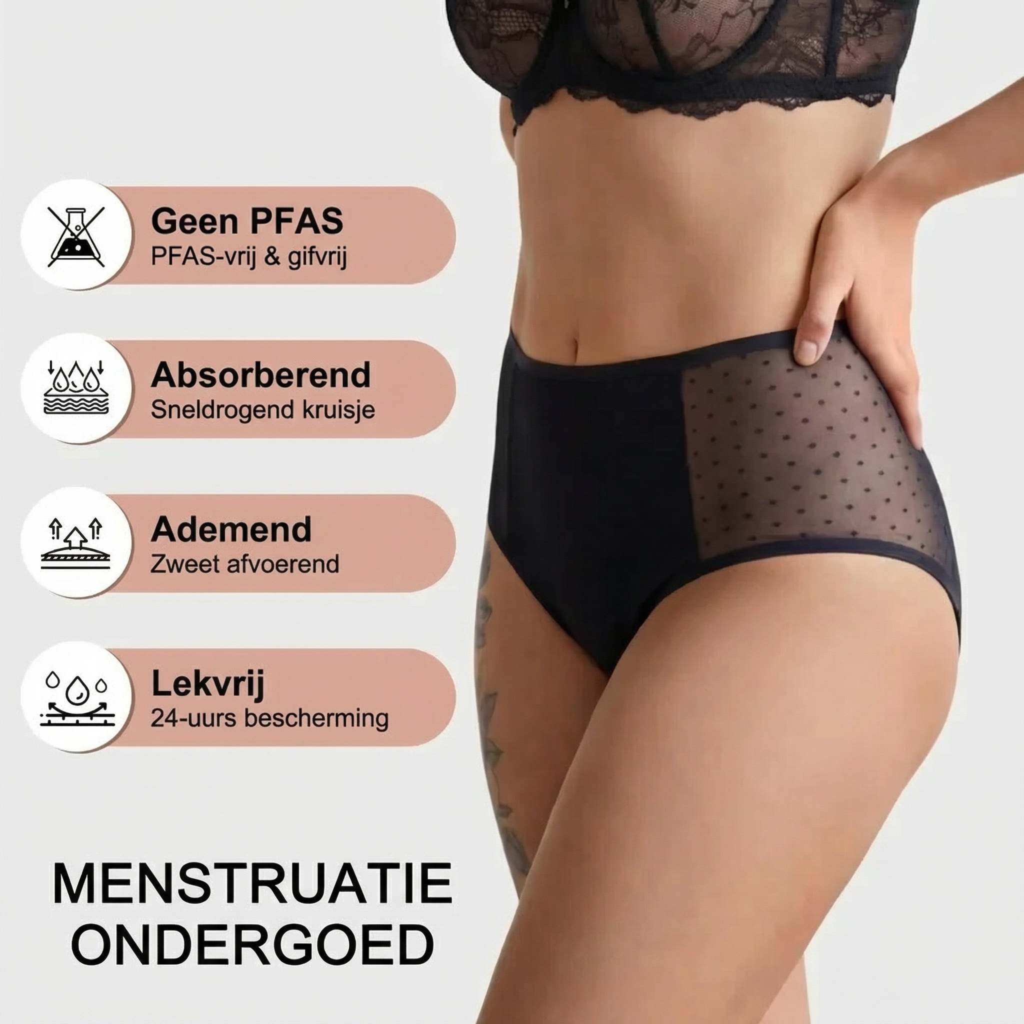 Brief met kant 100% lekvrij